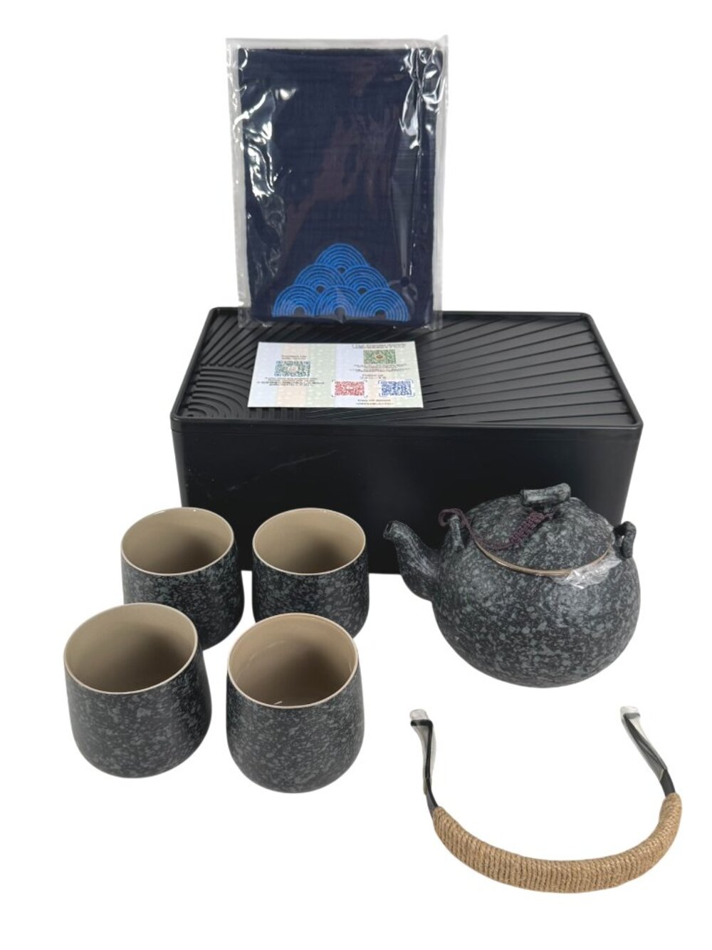 TEANAGOO Japanese Style Porcelain Tea Set 1 Tea Pot 4 Tea Cups NWT MC-186